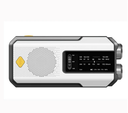 Notfallradio 2000mAh – Handkurbel, Solar, USB & SOS