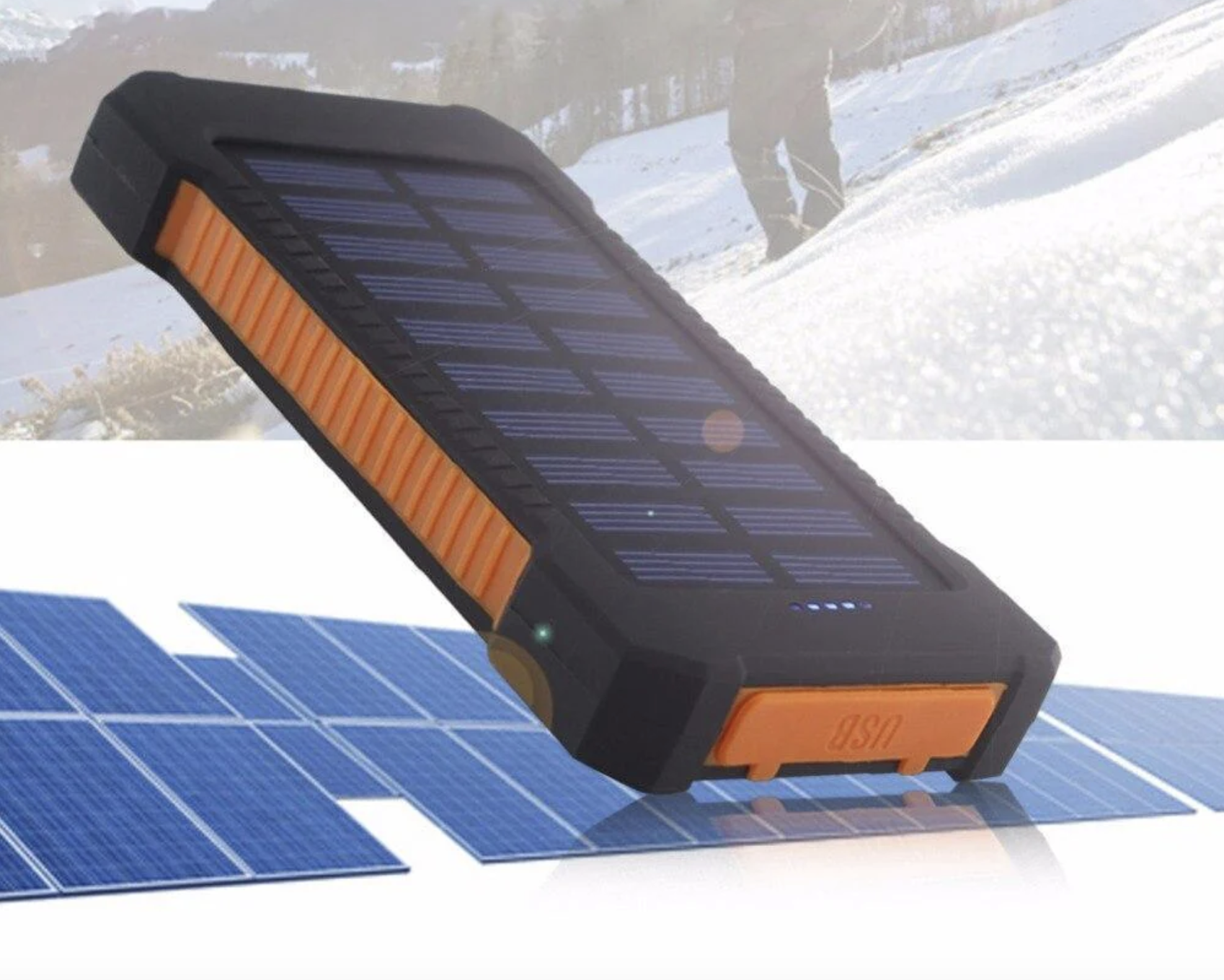 Robuste Solar-Powerbank mit 20.000mAh – Perfekt für Outdoor & Camping