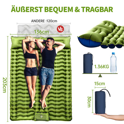 Selbstaufblasende Isomatte für 2 Personen – 10 cm