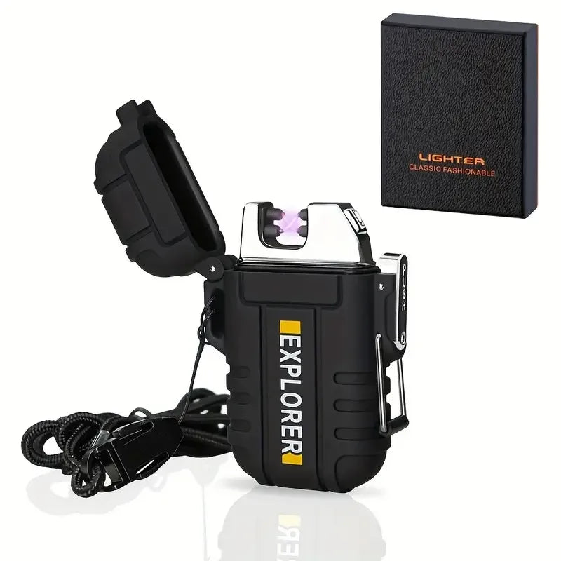 Bogen Feuerzeug – Winddicht, Wasserdicht & USB Wiederaufladbar