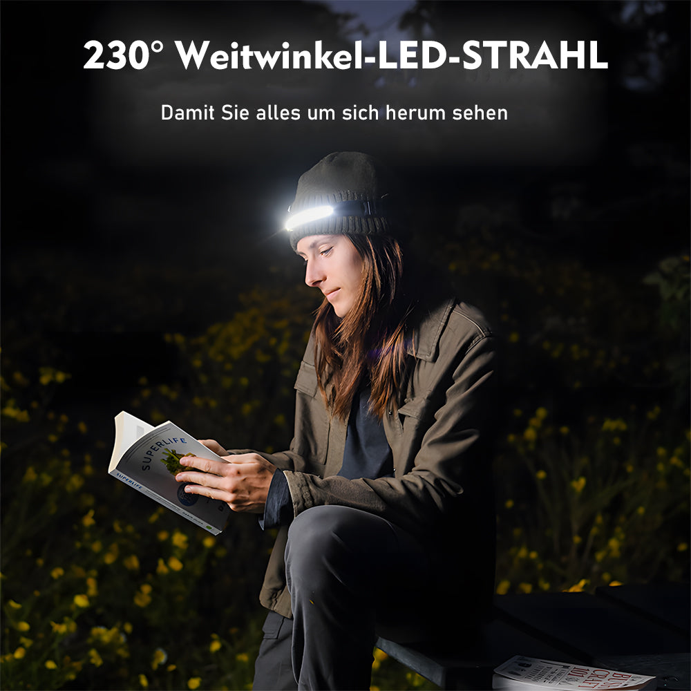Superhelle LED Stirnlampe | Wiederaufladbar & Wasserdicht