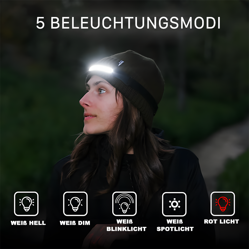 Superhelle LED Stirnlampe | Wiederaufladbar & Wasserdicht