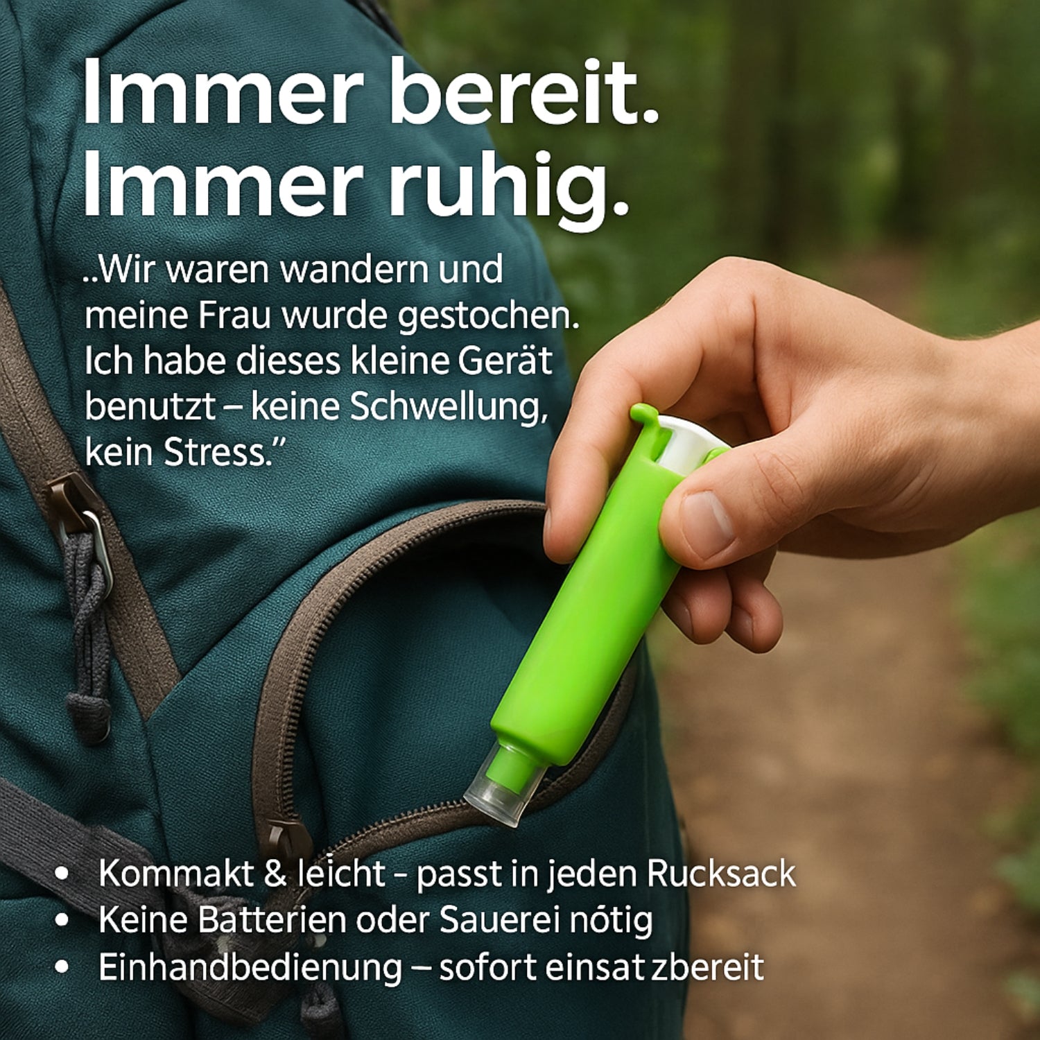 Gift Extraktor für schnelle Hilfe bei Stichen