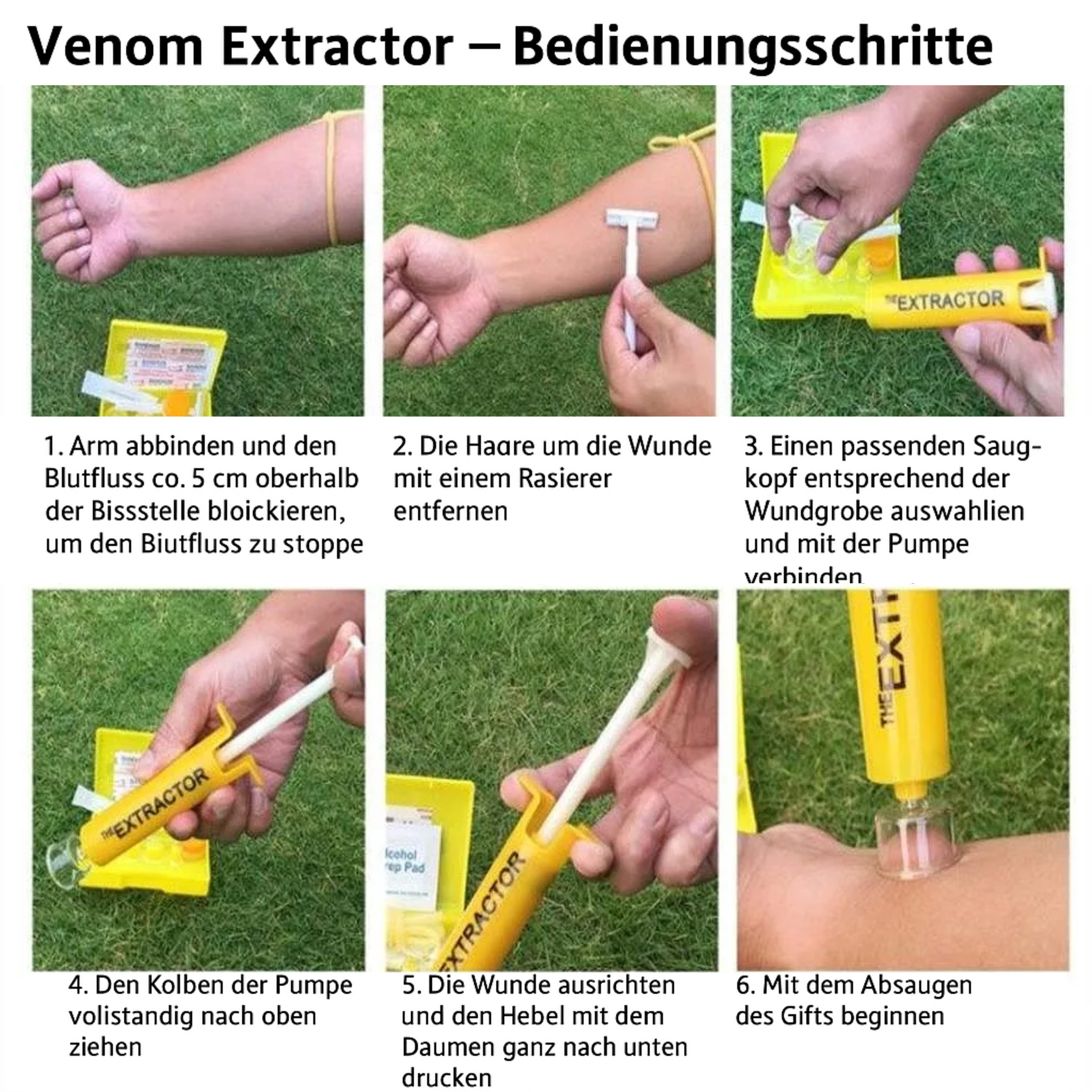 Gift-Extraktor – Erste Hilfe bei Insekten- und Schlangenbissen
