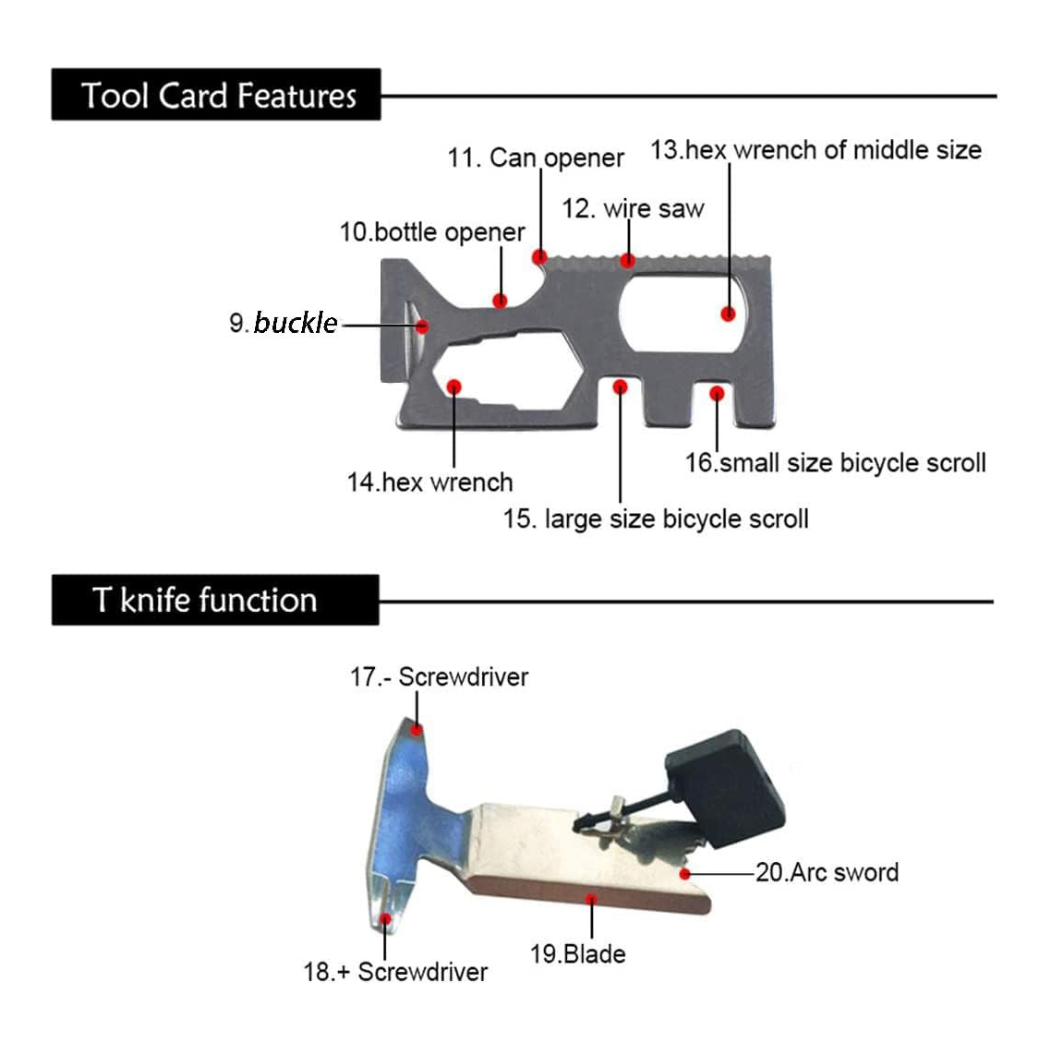 Paracord Armband – 8-in-1 Survival-Armband für Outdoor-Abenteuer - LED