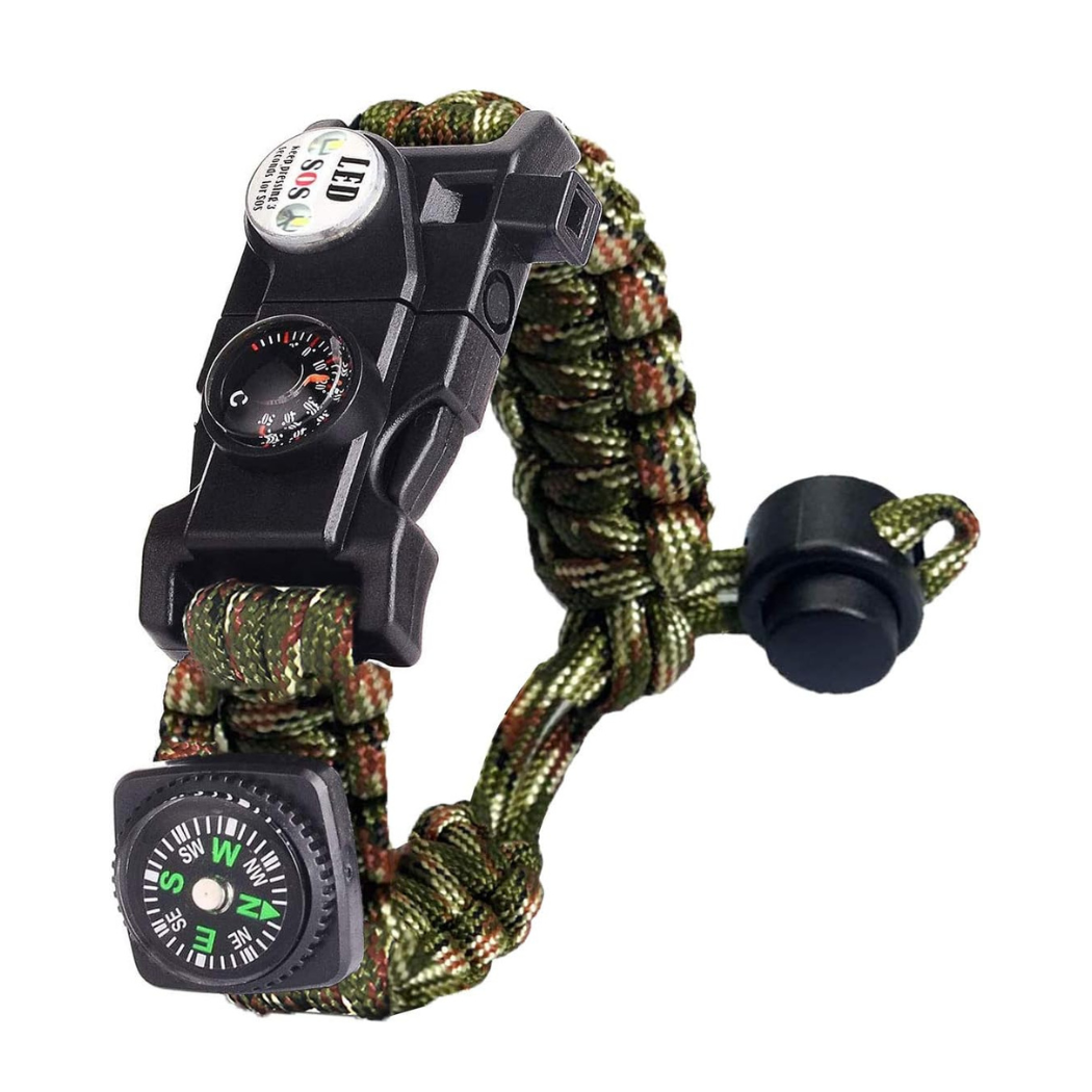Paracord Armband – 8-in-1 Survival-Armband für Outdoor-Abenteuer - LED