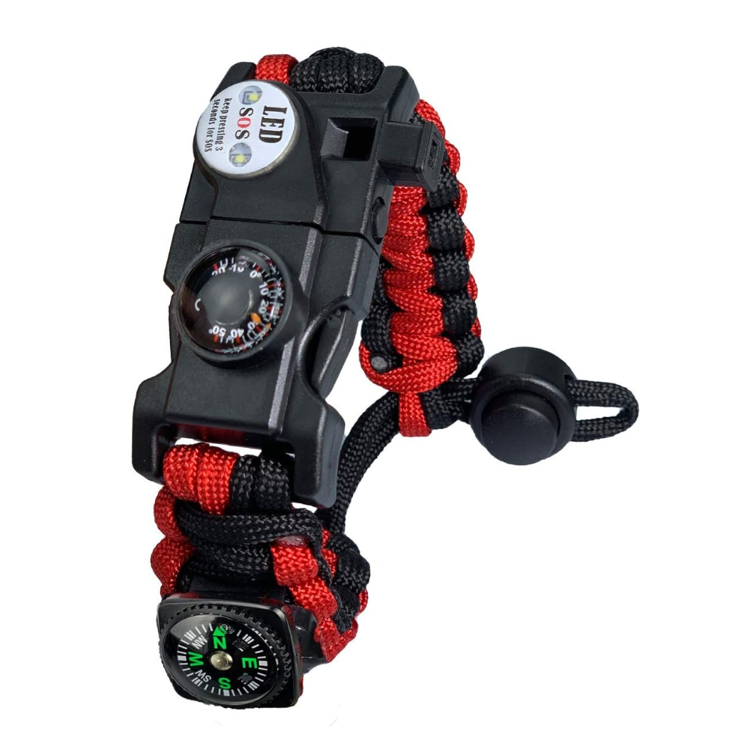 Paracord Armband – 8-in-1 Survival-Armband für Outdoor-Abenteuer - LED