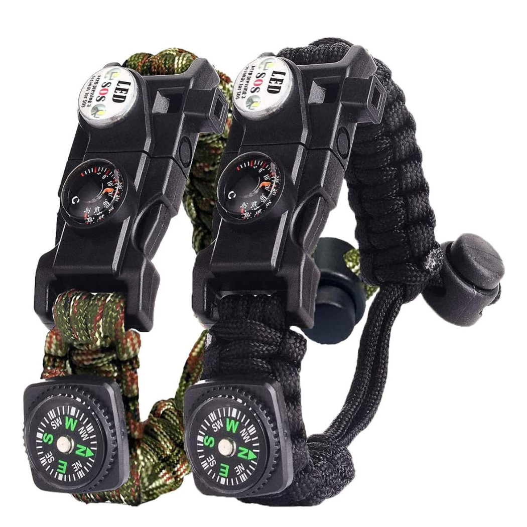 Paracord Armband – 8-in-1 Survival-Armband für Outdoor-Abenteuer - LED