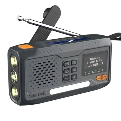 DAB/FM Notfallradio 4500mAh – Solar, Handkurbel & Bluetooth