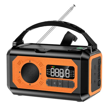 Notfallradio 12000mAh – Solar, Handkurbel, LED & USB
