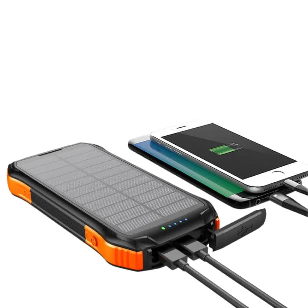 Solar Ladegerät - 26800mAh Akku, Outdoor Wasserdicht, 4 Solarpanels