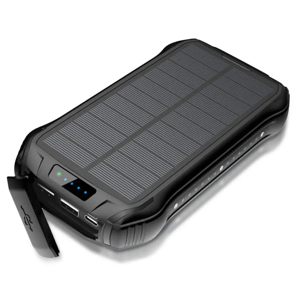 Solar Ladegerät - 26800mAh Akku, Outdoor Wasserdicht, 4 Solarpanels